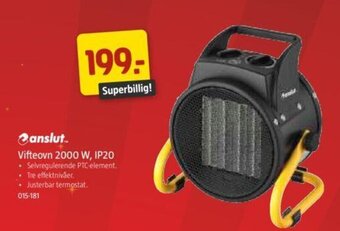 Jula Vifteovn 2000W, IP20 tilbud