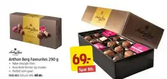 Jula Anthon Berg Favourites 290g tilbud