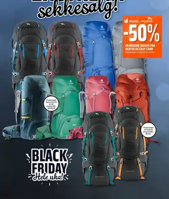 Coop Obs En Mengde Sekker Fra Deuter Og Easy Camp tilbud