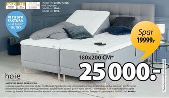 JYSK Høie e250 regulerbar seng tilbud