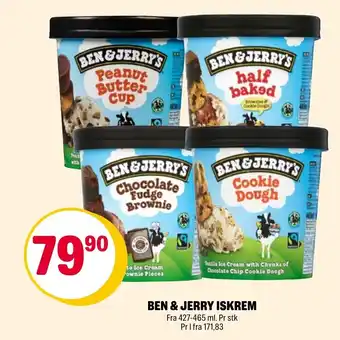Coop Extra Ben & Jerry Iskrem tilbud