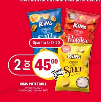 Coop Extra Kims Potetgull tilbud