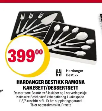 Coop Extra Hardanger Bestikk Ramona Kakesett/ Dessertsett tilbud