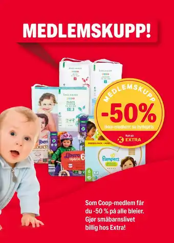 Coop Extra Som Coop-Medlem Får du -50% på alle Bieier tilbud