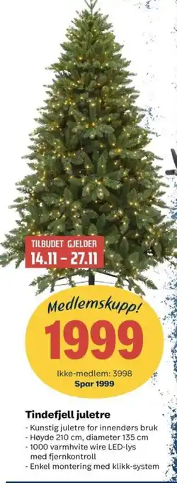 Obs Bygg Tindefjell juletre tilbud
