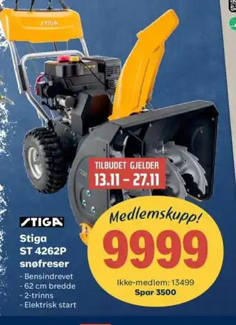 Obs Bygg Stiga ST 4262P Snøfreser tilbud
