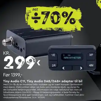 Mekk Tiny Audio C11 , Tiny Audio DAB/ DAB+ adapter till bil tilbud
