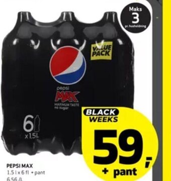 Bunnpris Pepsi Max tilbud