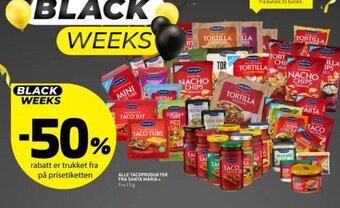 Bunnpris Alle Tacoprodukter Fra Santa Maria tilbud