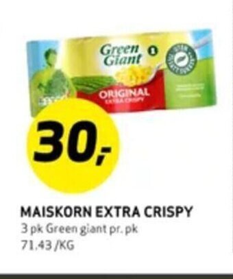 Bunnpris Maiskorn Extra Crispy tilbud