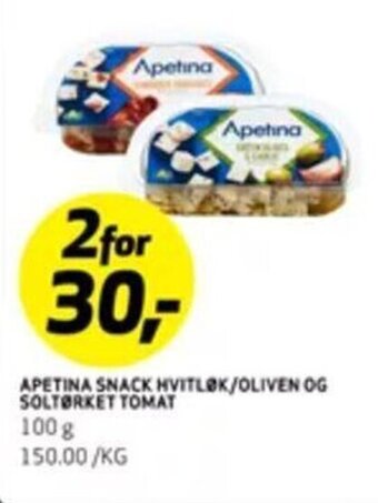 Bunnpris Apetina Snack Hvitløk/Oliven Og Soltørket Tomat tilbud