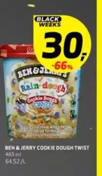 Bunnpris Ben & Jerry Cookie Dough Twist tilbud