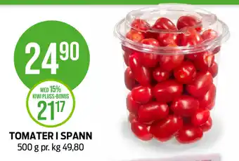 Kiwi Tomater i Spann tilbud