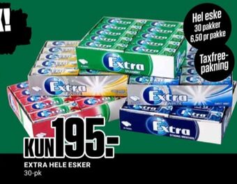 Europris Extra tyggegummi tilbud