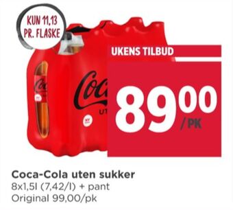Meny Coca-cola zero brus tilbud