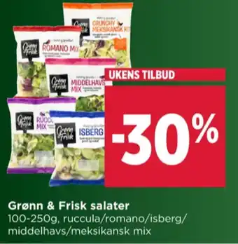 Meny Grønn og frisk tilbud