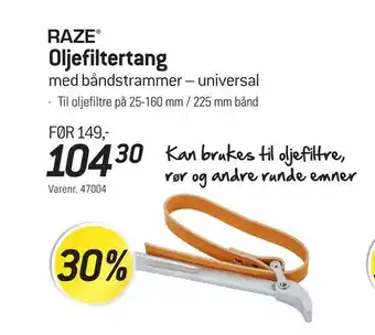 Thansen Oljefiltertang tilbud