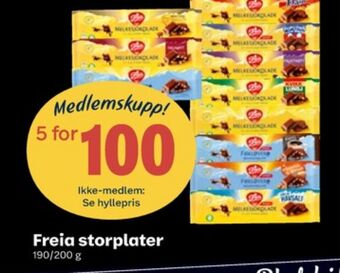 Coop Obs Melkesjokolade sjokoladeplate tilbud