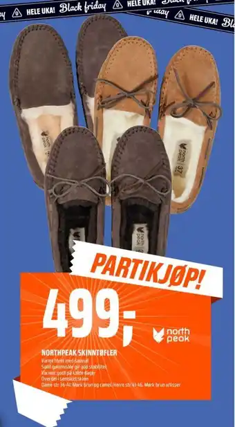 Coop Obs Northpeak tøfler tilbud