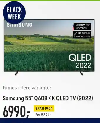 Elkjøp Samsung 55" Q60B 4K QLED TV (2022) tilbud