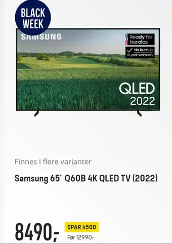 Elkjøp Samsung 65" Q60B 4K QLED TV (2022) tilbud