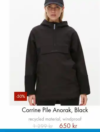 Röhnisch Corrine Pile Anorak, Black tilbud