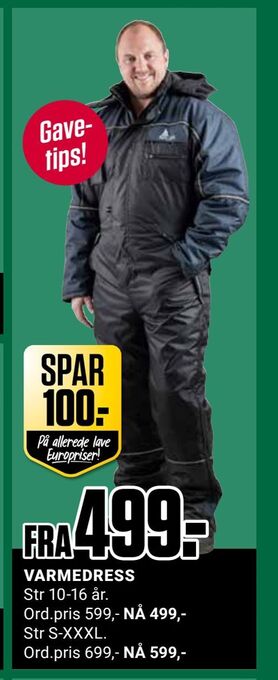 Europris Varmedress tilbud