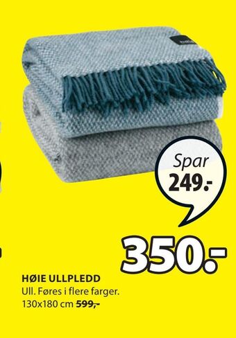 JYSK Høie ullpledd tilbud