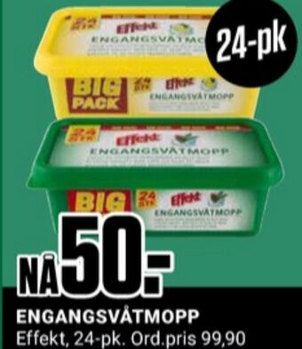Europris Effekt engangsmopp tilbud