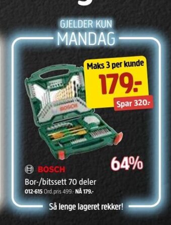 Jula Bor-/Bitssett 70 deler tilbud