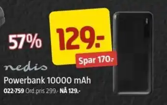 Jula Powerbank 10000 mAh tilbud