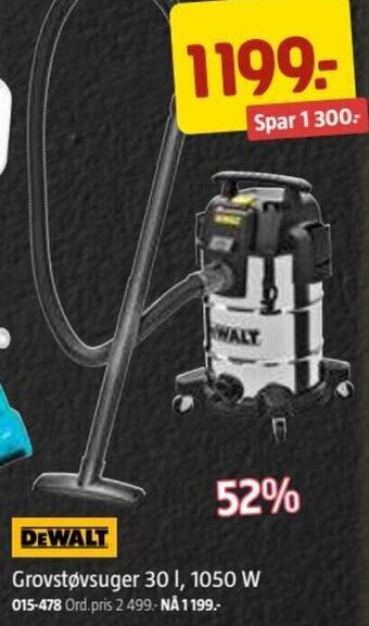 Jula Grovstøvsuger 30 l, 1050 W tilbud