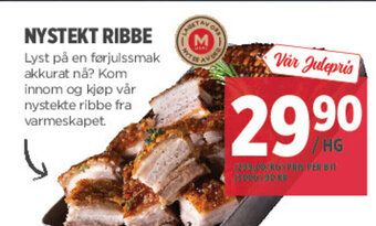 Meny Nystekt Ribbe tilbud