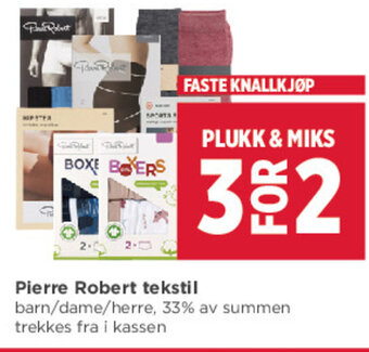 Meny Pierre Robert Tekstil tilbud