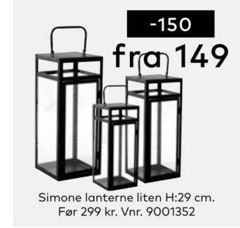 Skeidar Simone lanterne liten tilbud