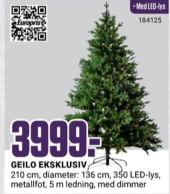 Europris Ukjent kunstig juletre tilbud