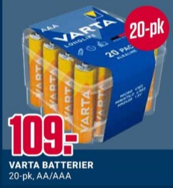 Europris Varta batterier tilbud