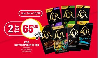Coop Extra L'or kaffekapsler 10 stk tilbud