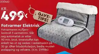Mekk Fotvarmer Elektrisk tilbud