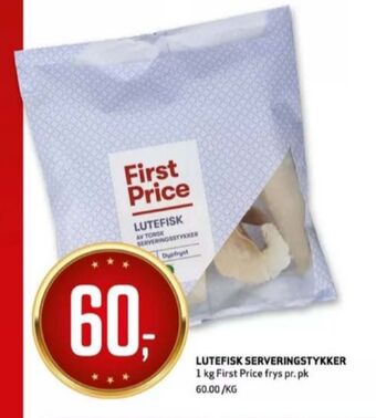 Bunnpris First price lutefisk tilbud