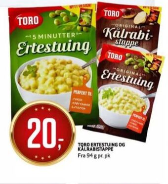 Bunnpris Toro ertestuing tilbud