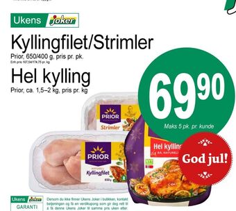 Joker Prior kyllingfilet tilbud