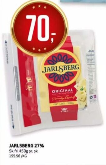 Bunnpris Jarlsberg skiveost tilbud