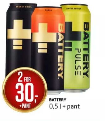 Bunnpris Battery energidrikk tilbud