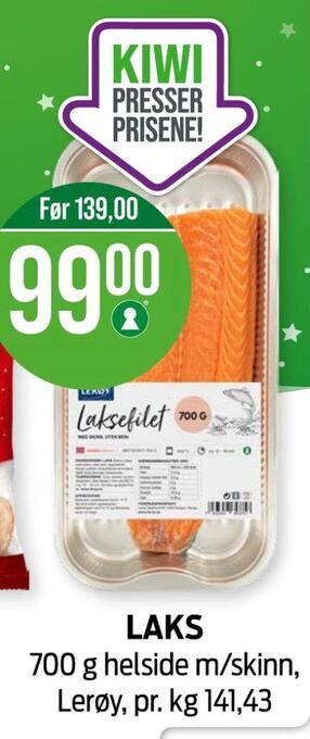 Kiwi Lerøy laksefilet tilbud