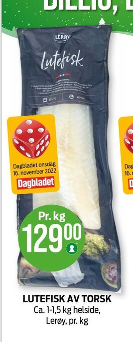 Kiwi Lerøy lutefisk tilbud