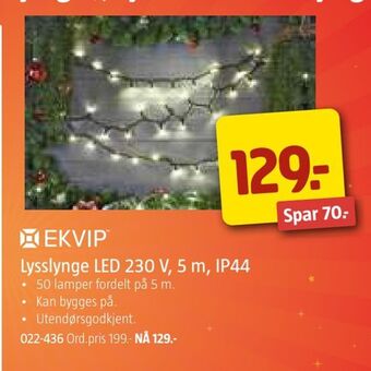 Jula Lysslynge led 230 v, 5 m, ip44 tilbud