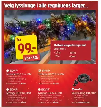 Jula Lysslynge led 3,9 m, ip44 tilbud