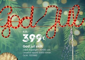 Mekk God jul skilt tilbud