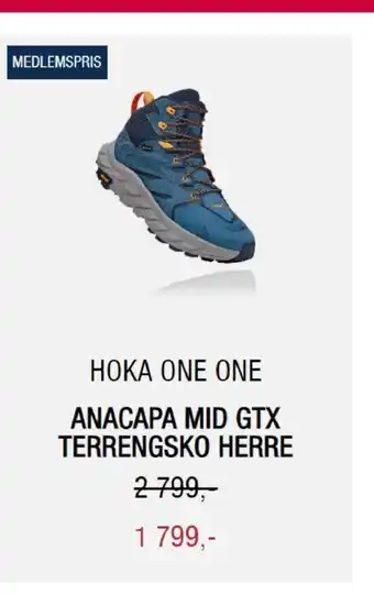 Sport 1 Hoka One One Anacapa Mid GTX Terrengsko Herre tilbud